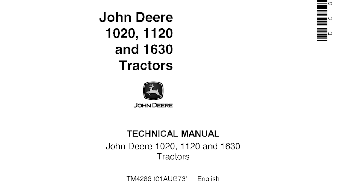 Service Manuals: John Deere 1120 Manual