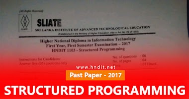 2017 - Past Paper | Structured Programming