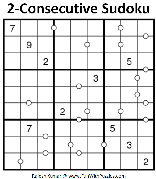 2-Consecutive Sudoku Puzzle (Fun With Sudoku #235)