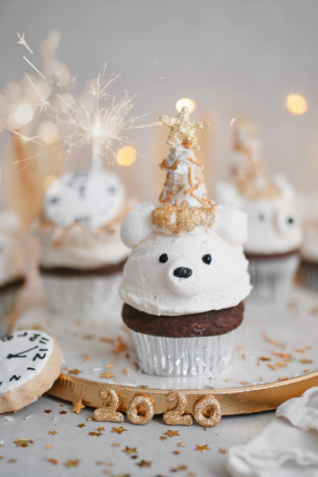 New Year's chocolate & custard cupcakes Ft Natures Charm The Little