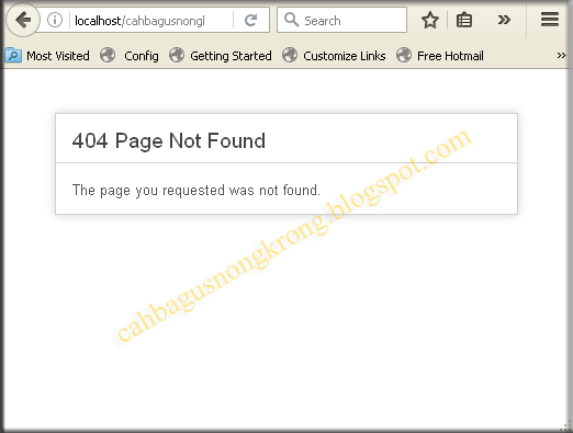 Merubah tampilan Error 404 Page Not Found pada Codeigniter