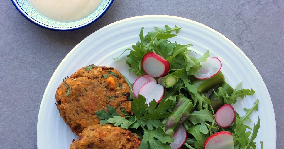 Sweet Potato and Sardine Fish Cakes with Yogurt Dip