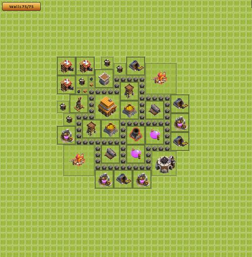 Clash of Clans Town Hall 4 Hybrid Type