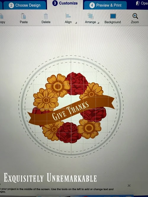 DIY Wreath Sticker that says Give Thanks