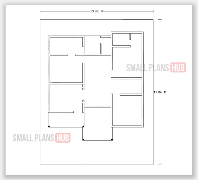 1504 Sq.ft. 2 Bedroom Single Floor plan and Elevation