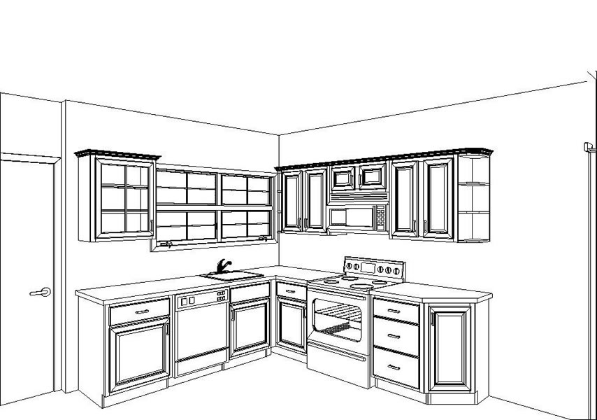 kitchen design plans template