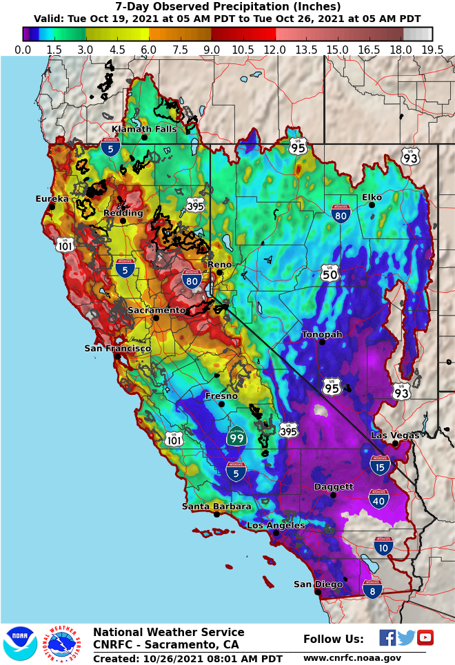San Diego Weather Center CALIFORNIA 7 DAY RAIN TOTALS UPDATED