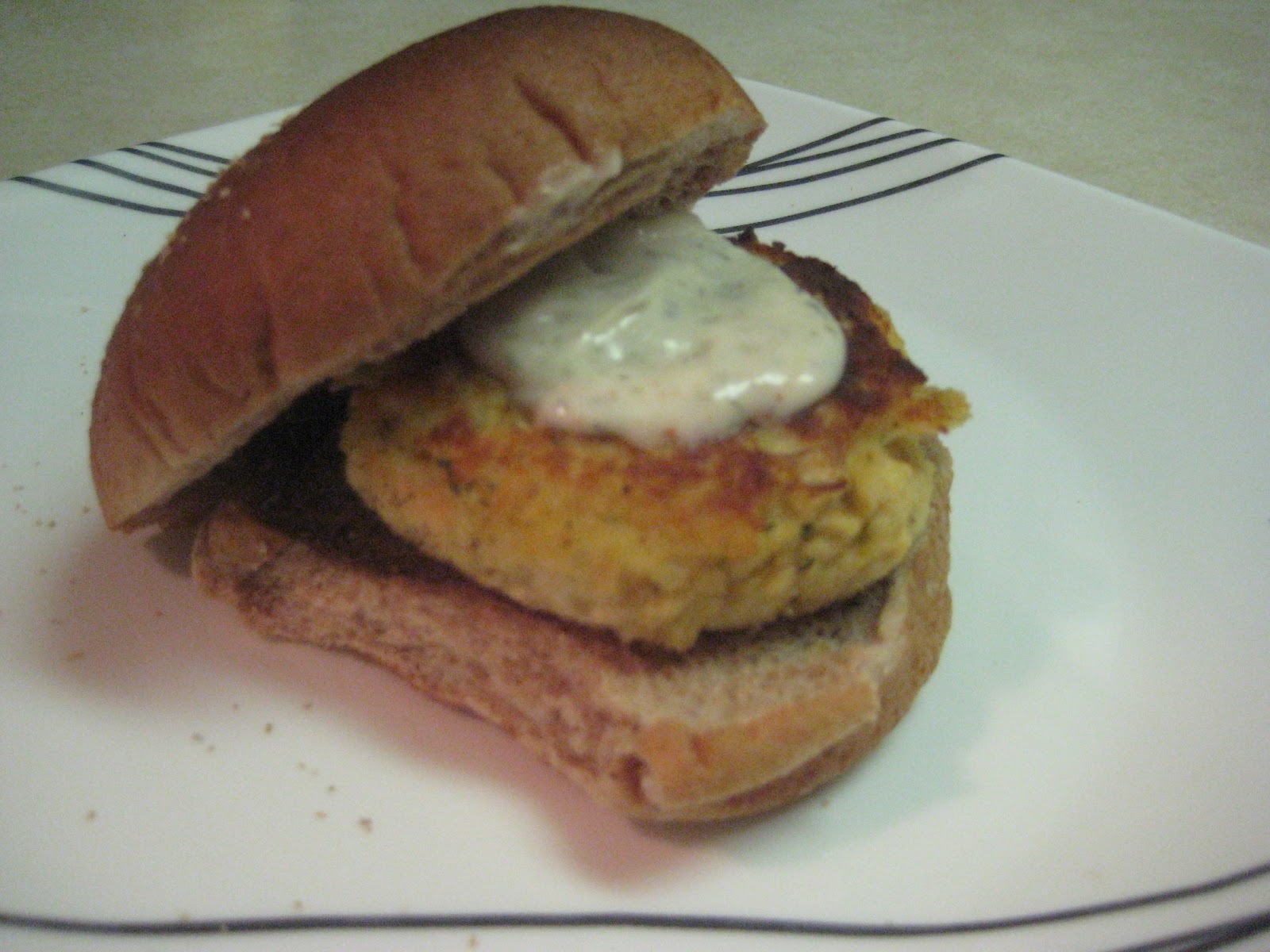 Flavors by Four Salmon Burgers with Lemon Dill Mayonnaise