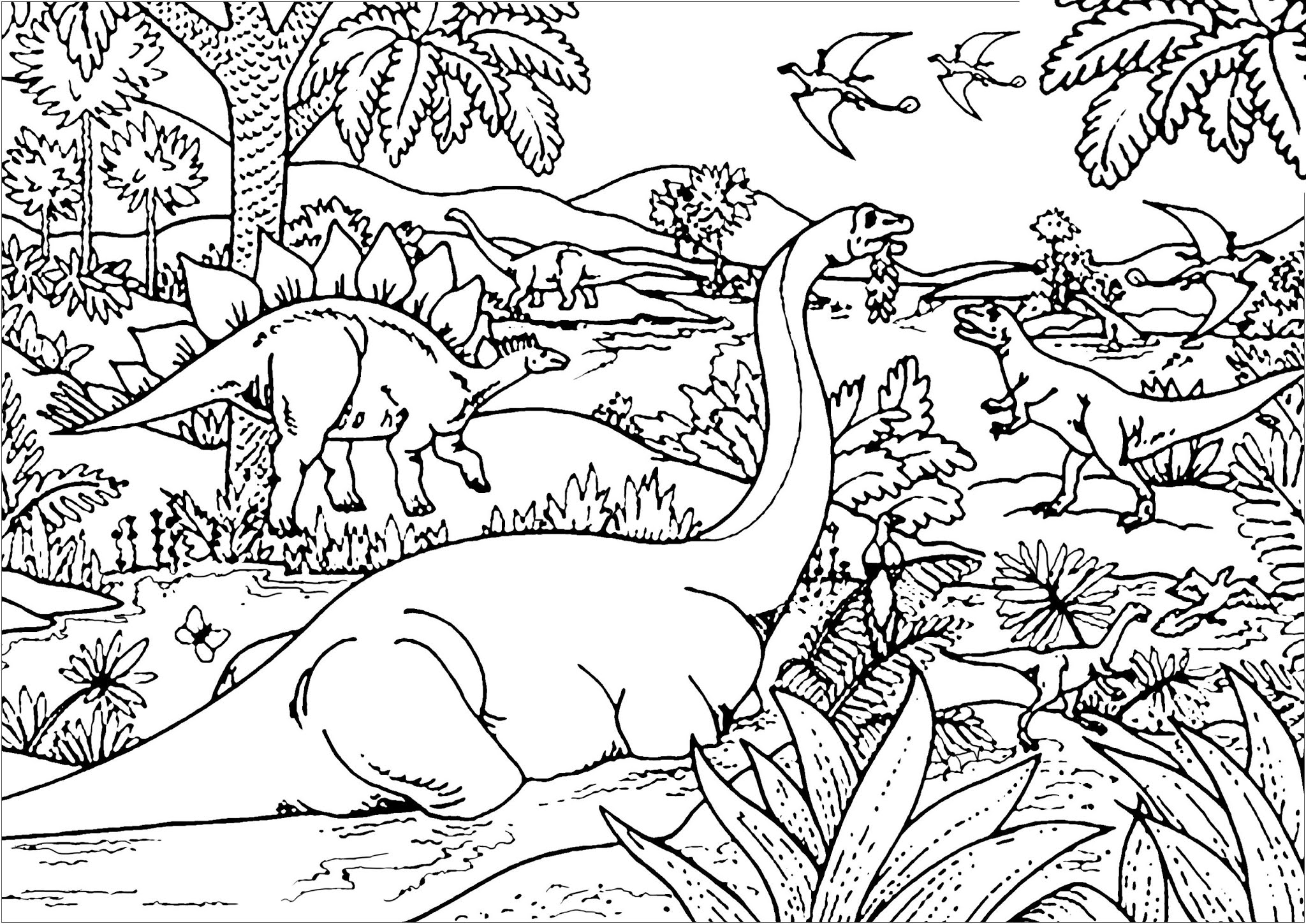 Dinosaur Coloring Page ~ Coloring Pages