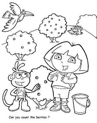 Interactive Magazine: Adventure Dora and Boots Coloring Pages