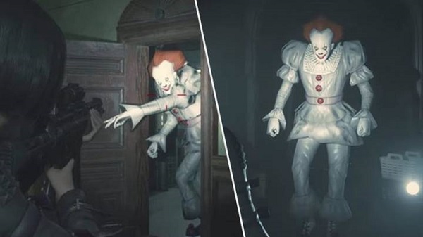 شخصية Pennywise المرعبة تحط الرحال أيضا على لعبة Resident Evil 2 