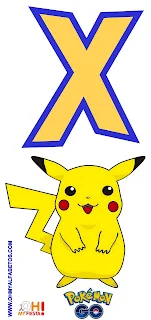 Alfabeto de Pikachu de Pokemon Go Gratis.