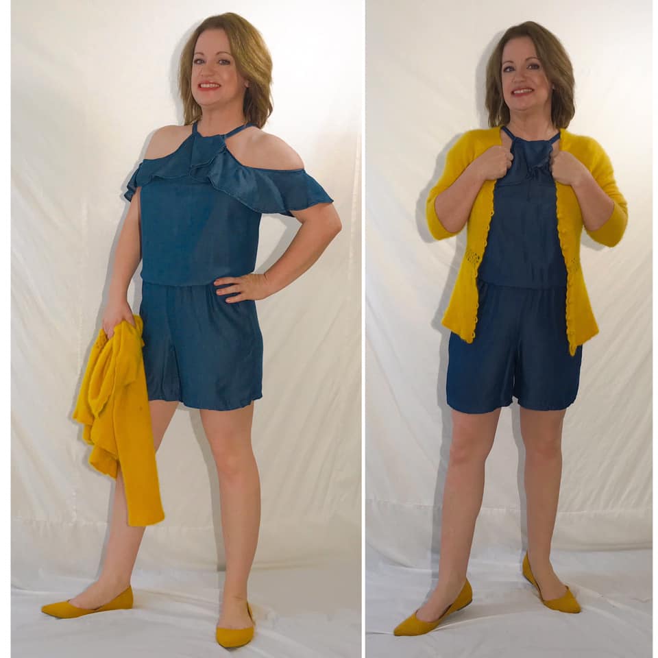 I Can Work With That; Refashions by Chickie W.U. Jumpsuit to Romper