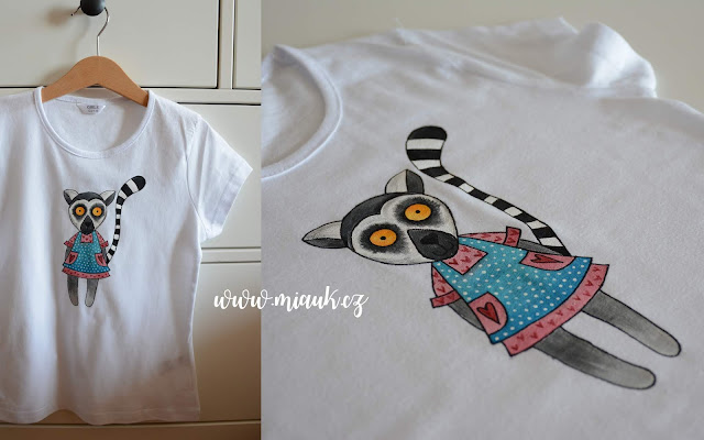 lemur kata malované tričko