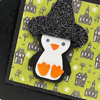 Stampin' Up! Halloween Penguin Witch Corner Flip Card + VIDEO Tutorial ~ www.juliedavison.com #stampinup