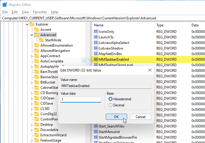 Windows11で複数のモニターにタスクバーを表示する方法
