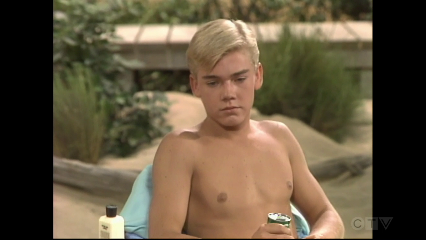Retro Sunday - Ricky Schroder shirtless in Silver Spoons, Season 5, Ep 5.