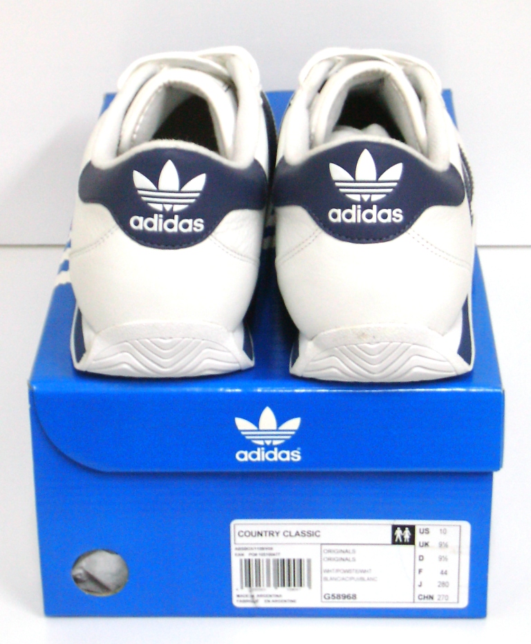 Paciencia Proponer vendaje Ardepot: Zapatillas Adidas Modelo Originals Country Classic - Color  Blanco/Azul