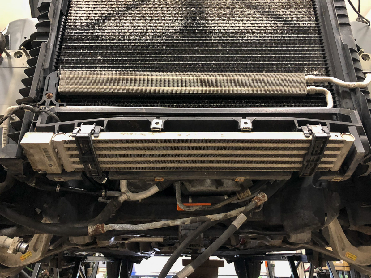 BMW E61 Turbo Replacement Project Cleaning Intercooler, Radiator