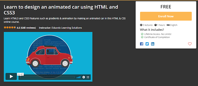 Learn to Design Car with HTML & CSS