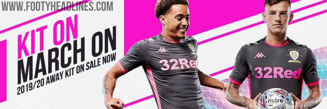 leeds united grey and pink kit