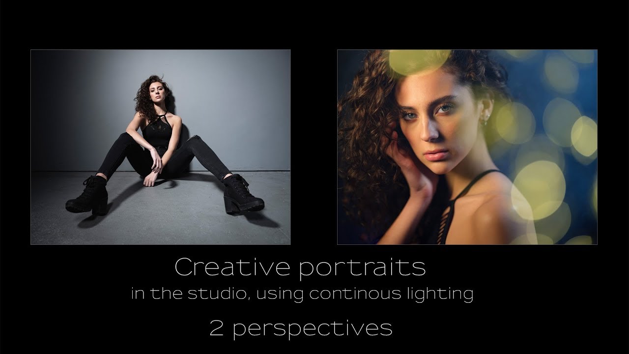 Creative portraits in the studio, using continuous lighting