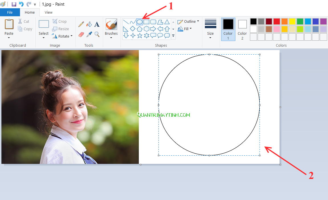 Cách cắt ảnh thành hình tròn bằng phần mềm Paint