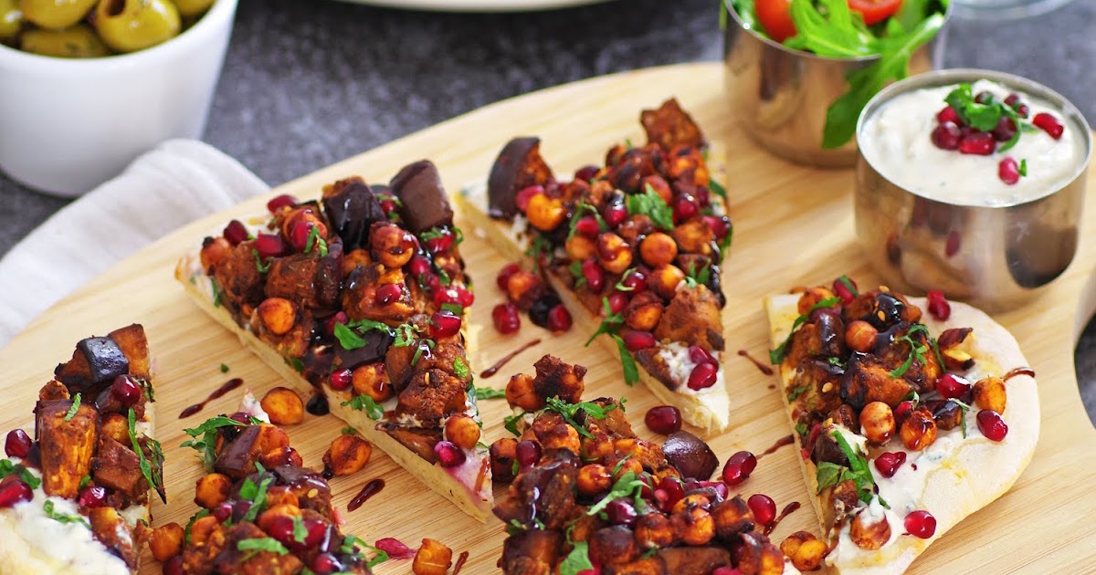 Spiced Aubergine Flatbread Euphoric Vegan