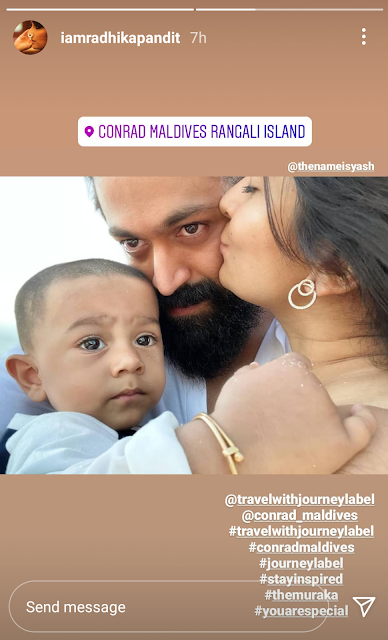 KGF Star Yash Enjoying Holiday In The Maldives With Family, Calls It Tropical Paradise.