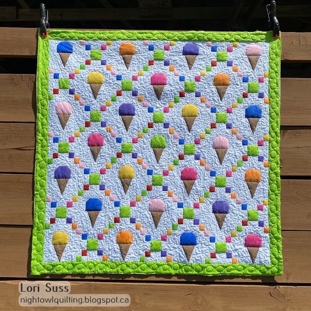 Night Owl Quilting & Dye Works Ice Cream Cone Quilt