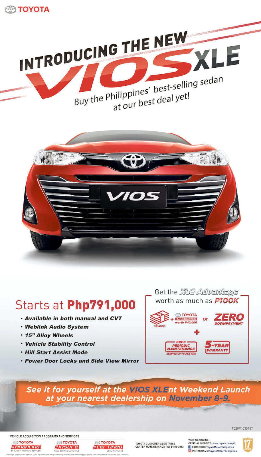 The Toyota Vios XLE is Available with Zero, Yes, Zero ...