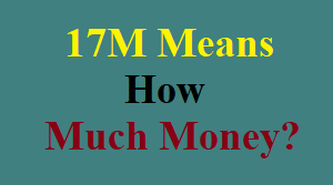 17M Means How Much Money