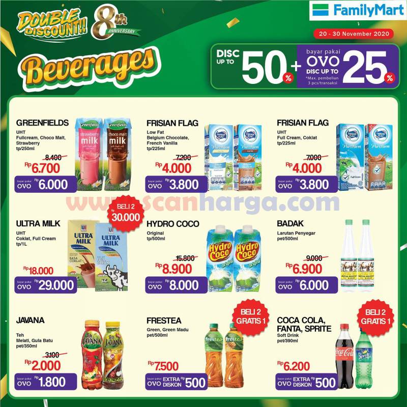 Family Mart Promo Double Discount 8 th Anniversary* scanharga