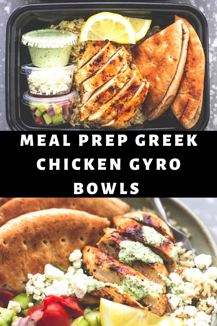 MEAL PREP GREEK CHICKEN GYRO BOWLS cooking recipes healthy lunch