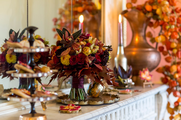 Herbstlicher Brautstrauß im Hotel Villa Rothschild