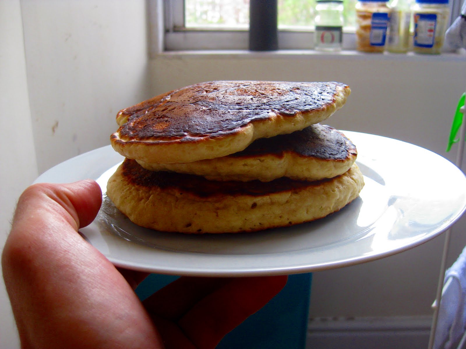 Matt is Cooking Extrathick Pancakes for Breakfast
