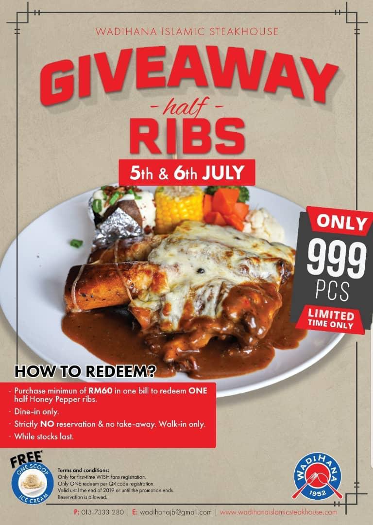 Wadihana Islamic Steakhouse Giving Away 999 Steak For Freeeeeeee