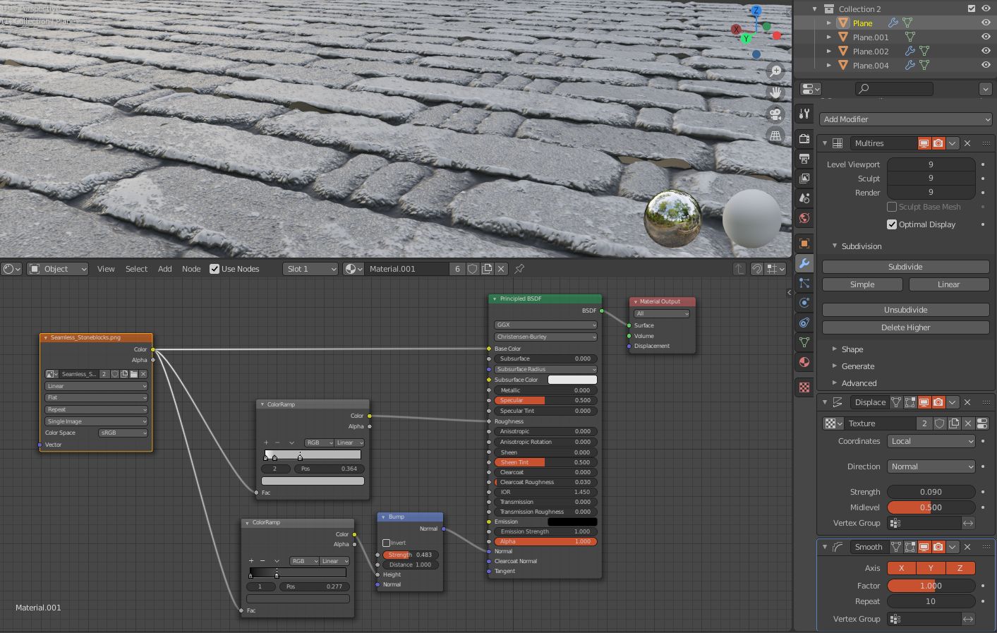 BL Design Tracks Blender Height map based mesh displacement