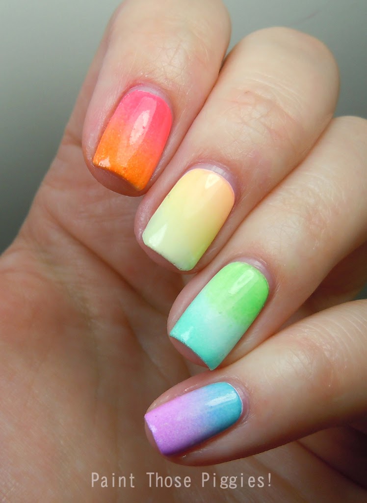 Paint Those Piggies!: Colors of the Rainbow Gradient