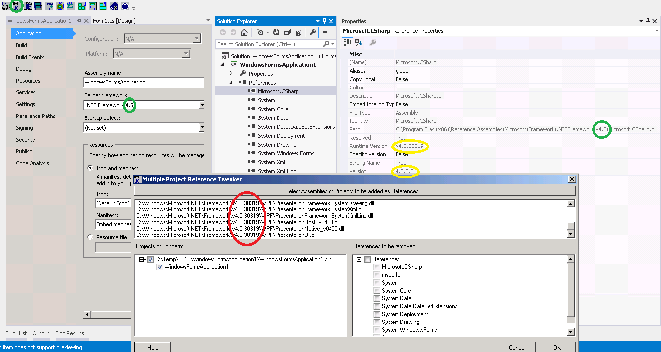 VisualSmarter: Visual Studio Reference Concerns and Reference Tweaker