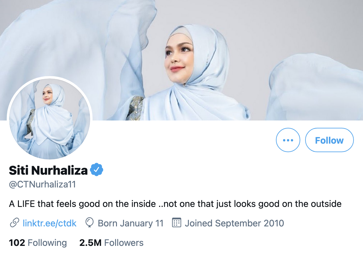 10 Selebriti Malaysia Dengan Jumlah Follower Twitter Terbanyak 2021