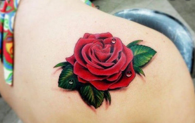 Roses are the foremost common flower design for tattoos, symbolizing love