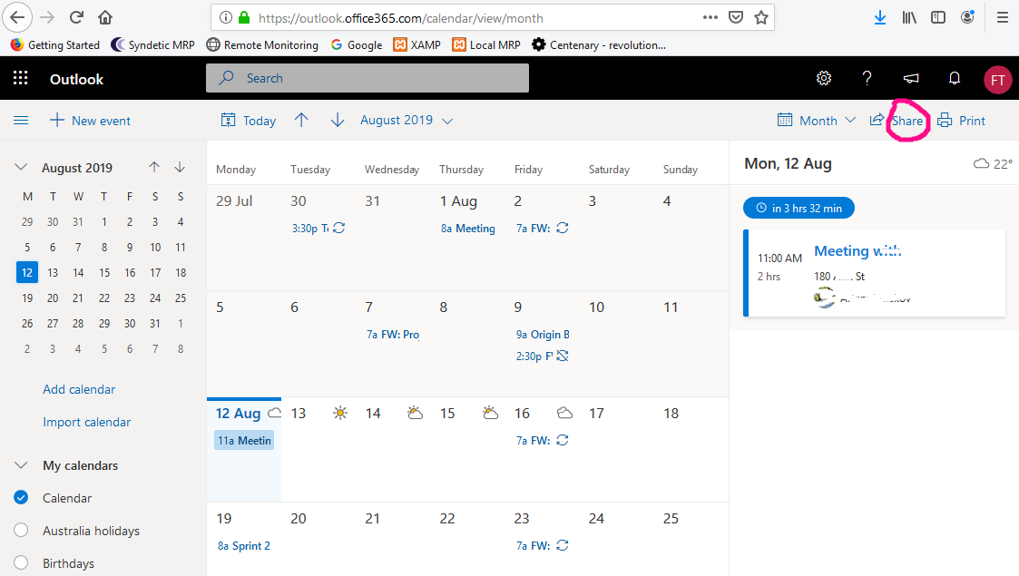 Franks Blog View Outlook Calendar in Google Calendar