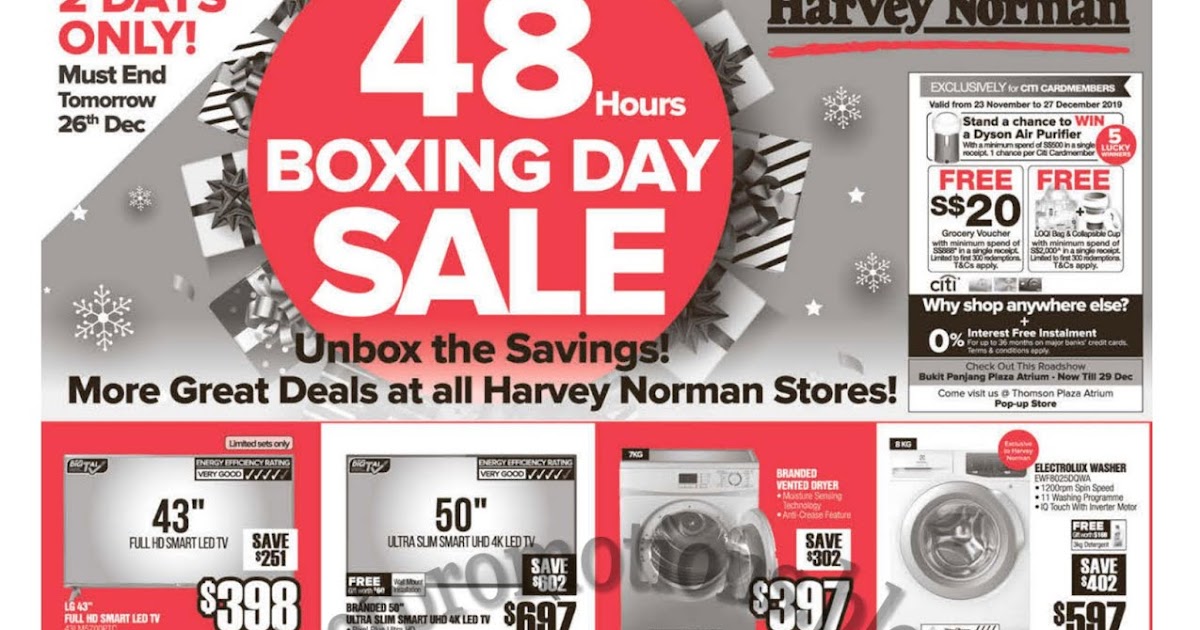 Harvey Norman 48 Hours Boxing Day Sale 25 26 December 2019