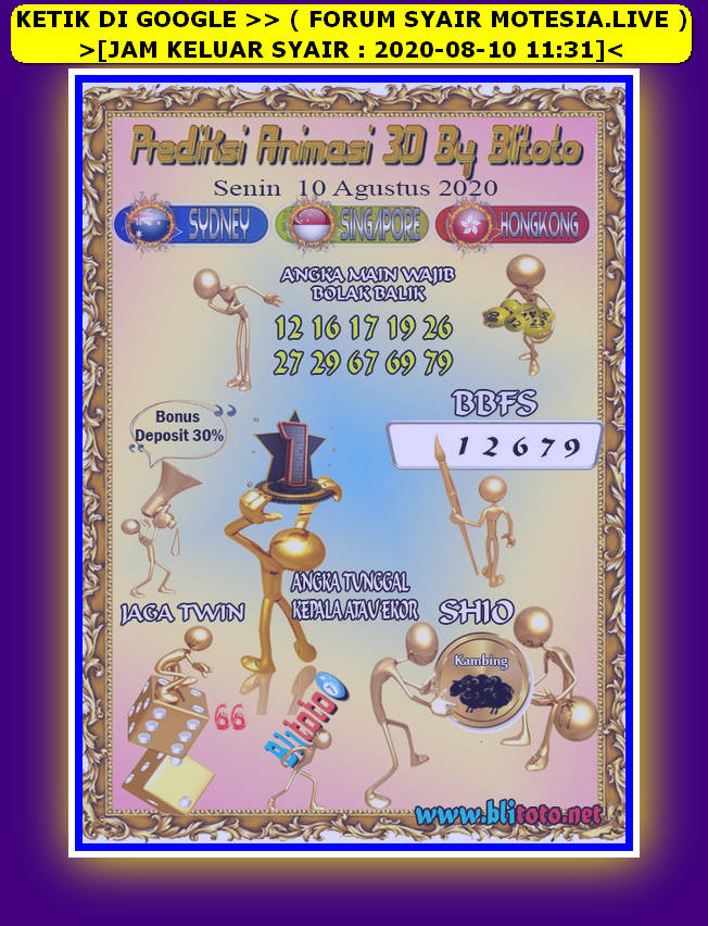 1 New Message) Kode Syair Singapore 10 Agustus 2020 - Forum Syair Togel  Hongkong Singapura Sydney