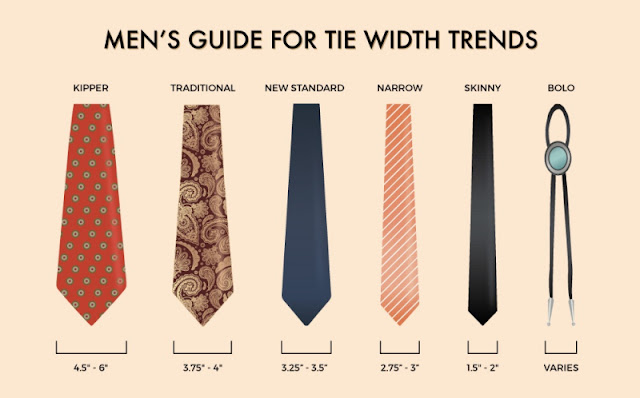 different styles of neckties