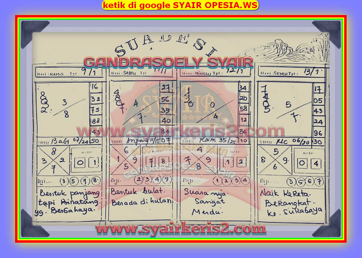 Syair singapore 13 Januari 2020 - KODE SYAIR SGP SYAIR HK