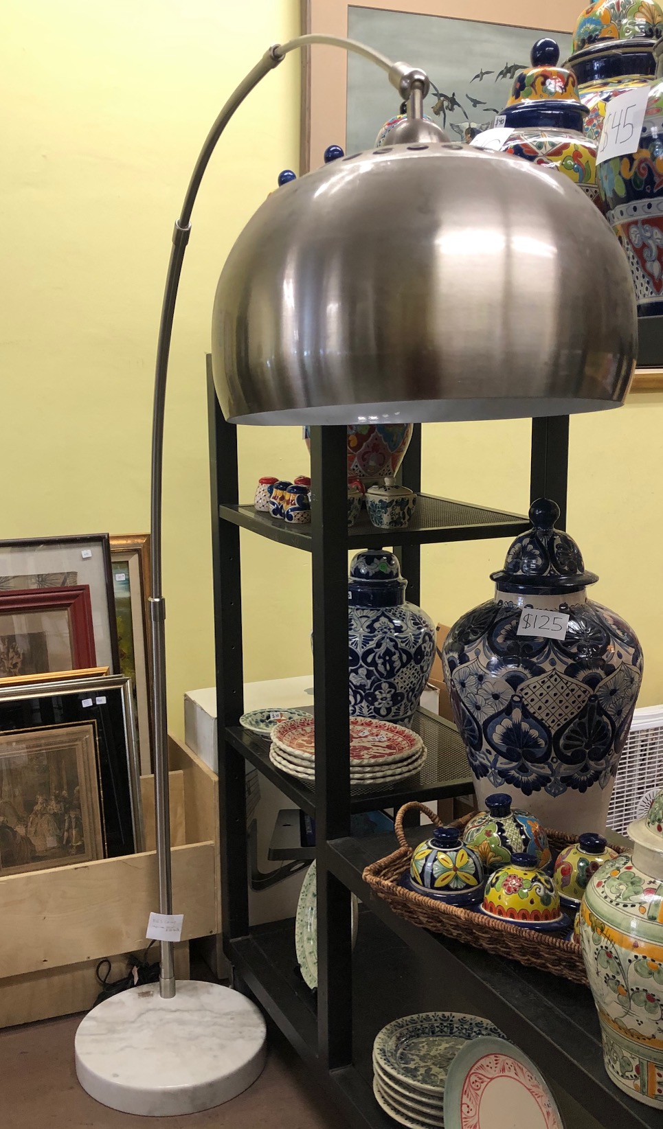 UHURU FURNITURE & COLLECTIBLES SOLD 99568 EQ3 Arching Cast Floor Lamp