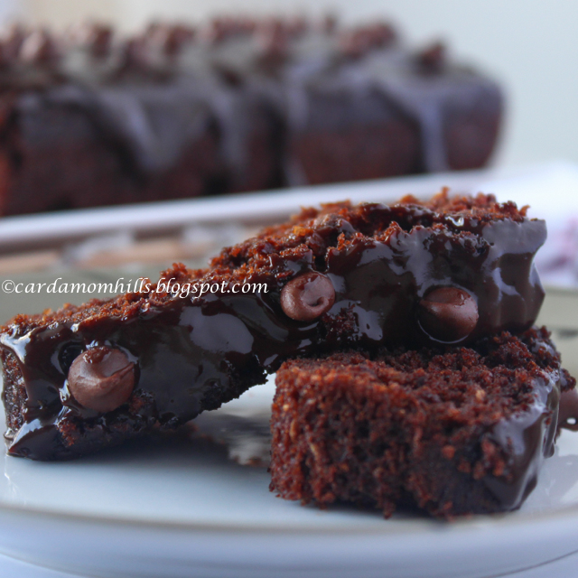 Cardamom Hills WHOLE MEAL CHOCOLATE CAKE WITH FLAX SEEDS & CHOCOLATE GANACHE HEALTHY BUT