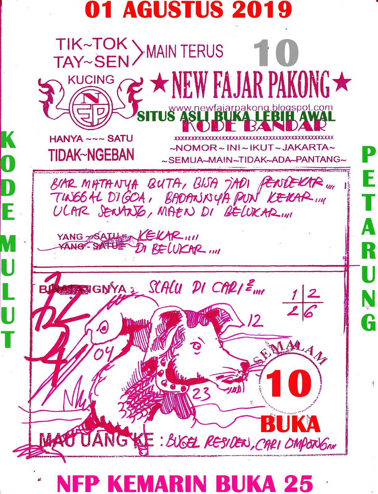 Prediksi Angka Jitu Togel Hk Hongkong Kamis 01 Agustus 2019